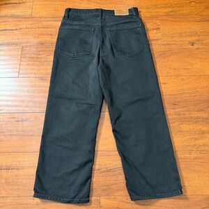 Madewell Slim Wide Leg Crop Relaxed Black Jeans Sz 28